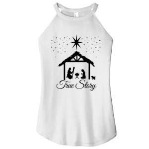 Christmas Nativity True Story Nativity Scene Gifts Women's Perfect Tri Rocker Tank