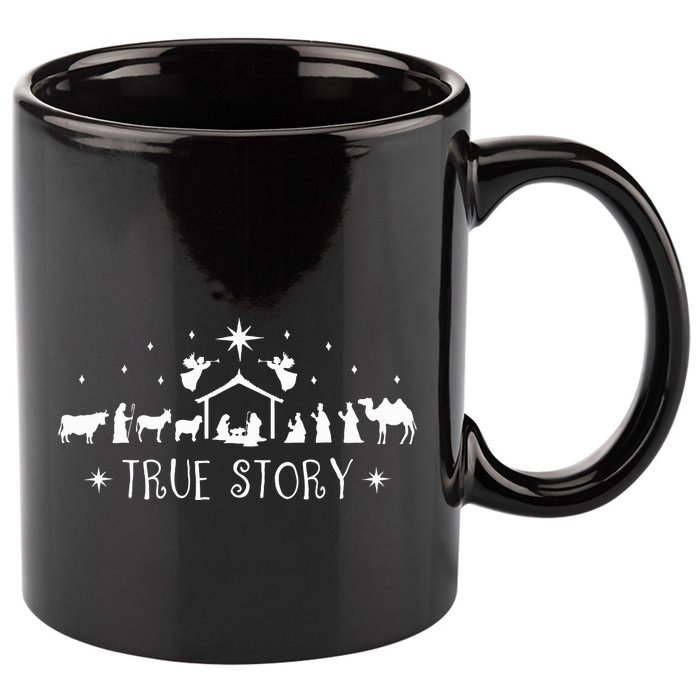 Christmas Nativity True Story Nativity Scene  11oz C Handle Ceramic Mug