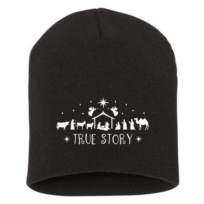 Christmas Nativity True Story Nativity Scene  Short Acrylic Beanie
