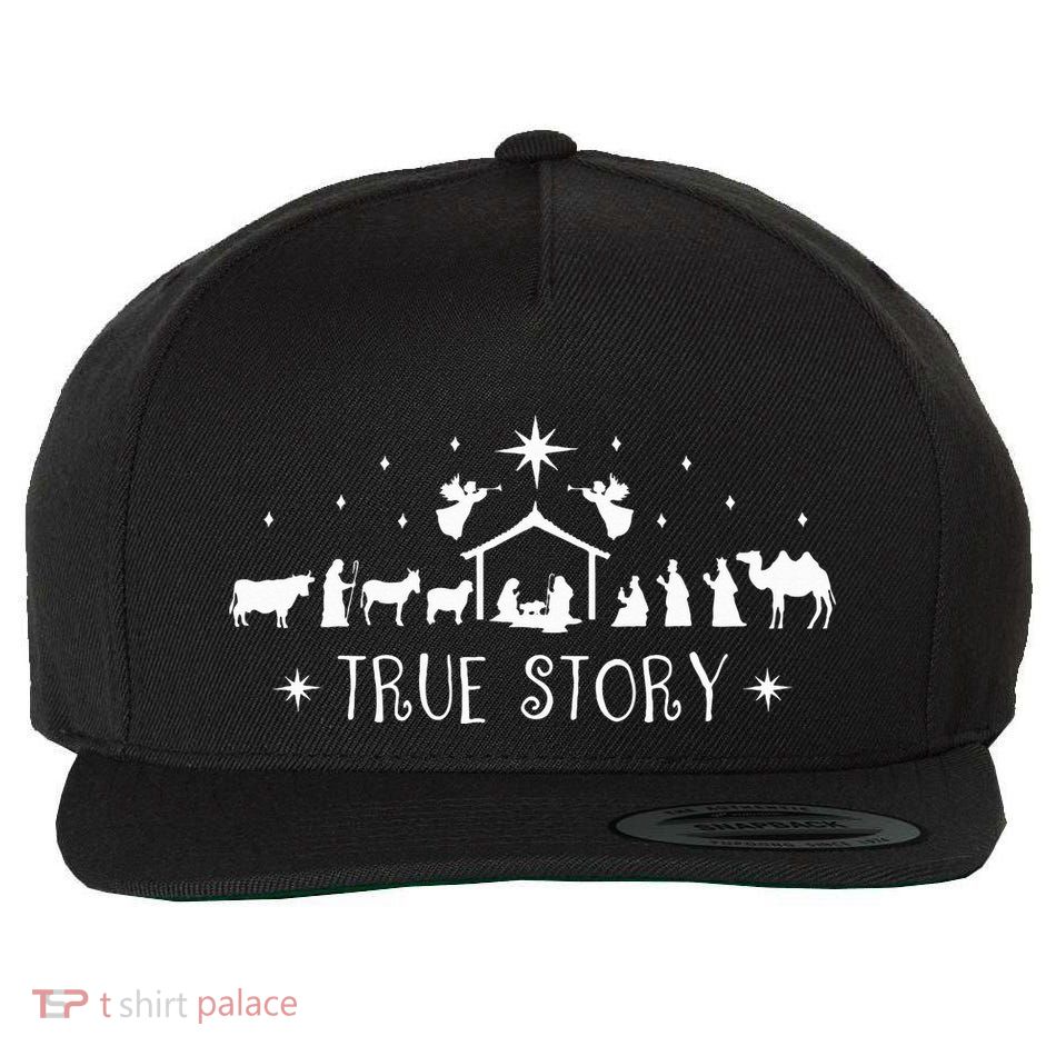 Christmas Nativity True Story Nativity Scene  Wool Snapback Cap