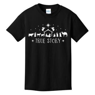 Christmas Nativity True Story Nativity Scene  Kids T-Shirt