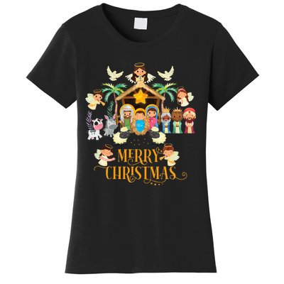 Christmas Nativity True Story Nativity Scene Gifts  Women's T-Shirt