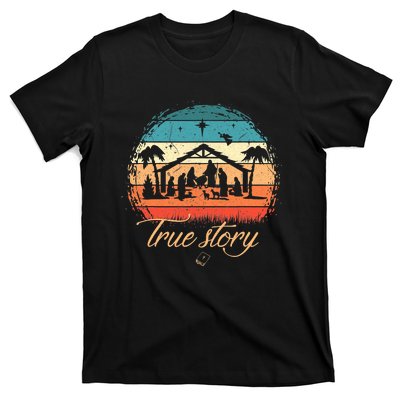 Christmas Nativity True Story Nativity Scene Gifts T-Shirt