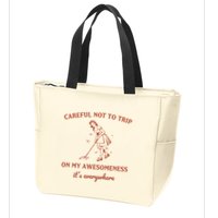 Careful Not To Trip On My Awesomeness Retro Zip Tote Bag