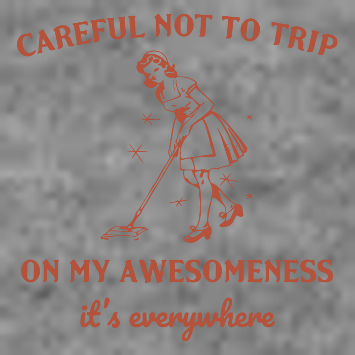 Careful Not To Trip On My Awesomeness Retro 7-Panel Snapback Hat