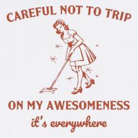 Careful Not To Trip On My Awesomeness Retro Mug