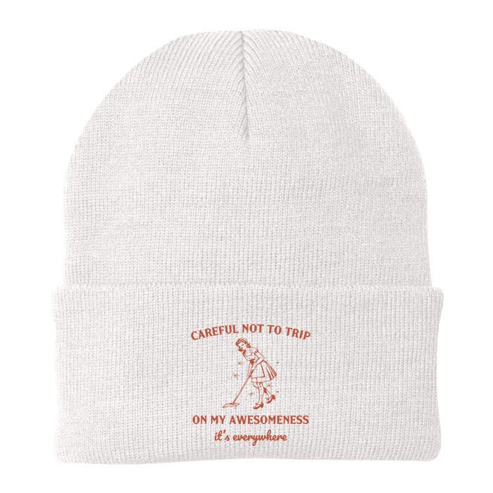 Careful Not To Trip On My Awesomeness Retro Beanie