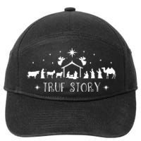 Christmas Nativity True Story Nativity Scene Gifts  7-Panel Snapback Hat