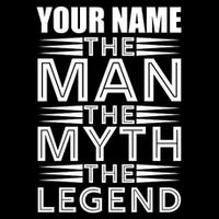 Custom Name The Man The Myth The Legend Flexfit Unipanel Trucker Cap