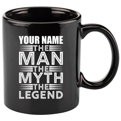 Custom Name The Man The Myth The Legend 11oz C Handle Ceramic Mug