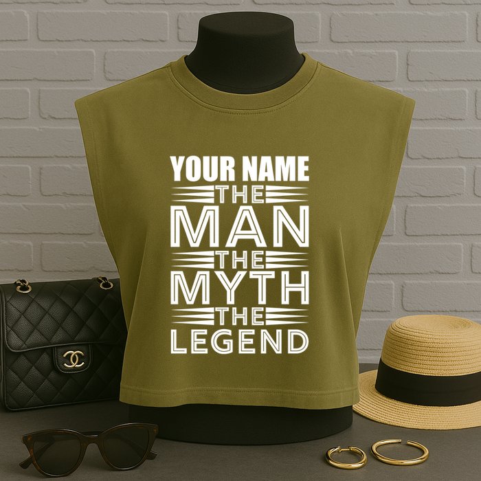 Custom Name The Man The Myth The Legend Garment-Dyed Women's Muscle Tee