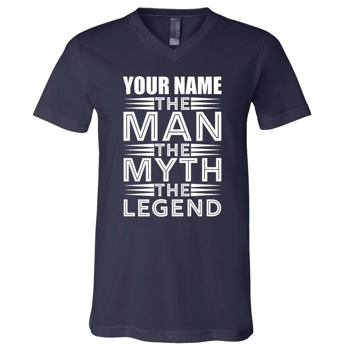 Custom Name The Man The Myth The Legend V-Neck T-Shirt