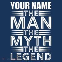 Custom Name The Man The Myth The Legend V-Neck T-Shirt