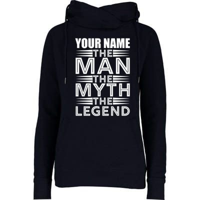 Custom Name The Man The Myth The Legend Womens Funnel Neck Pullover Hood
