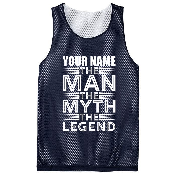 Custom Name The Man The Myth The Legend Mesh Reversible Basketball Jersey Tank