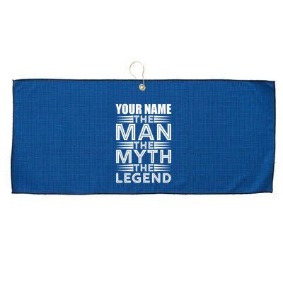 Custom Name The Man The Myth The Legend Large Microfiber Waffle Golf Towel