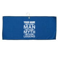 Custom Name The Man The Myth The Legend Large Microfiber Waffle Golf Towel