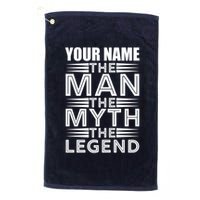 Custom Name The Man The Myth The Legend Golf Towel