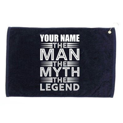 Custom Name The Man The Myth The Legend Grommeted Golf Towel