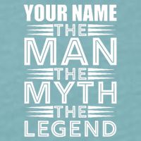 Custom Name The Man The Myth The Legend Sueded Cloud Jersey T-Shirt