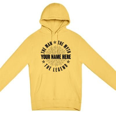 Custom Name The Man The Myth The Legend Premium Pullover Hoodie