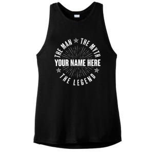 Custom Name The Man The Myth The Legend Ladies PosiCharge Tri-Blend Wicking Tank