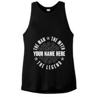 Custom Name The Man The Myth The Legend Ladies PosiCharge Tri-Blend Wicking Tank