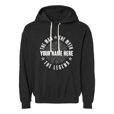 Custom Name The Man The Myth The Legend Garment-Dyed Fleece Hoodie