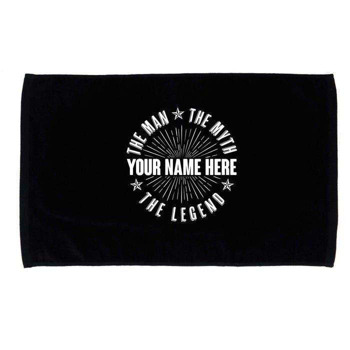 Custom Name The Man The Myth The Legend Microfiber Hand Towel