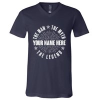 Custom Name The Man The Myth The Legend V-Neck T-Shirt