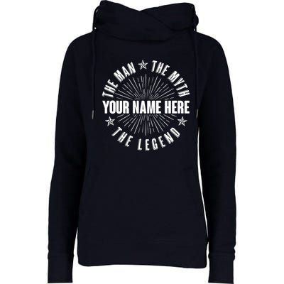 Custom Name The Man The Myth The Legend Womens Funnel Neck Pullover Hood