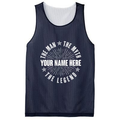 Custom Name The Man The Myth The Legend Mesh Reversible Basketball Jersey Tank