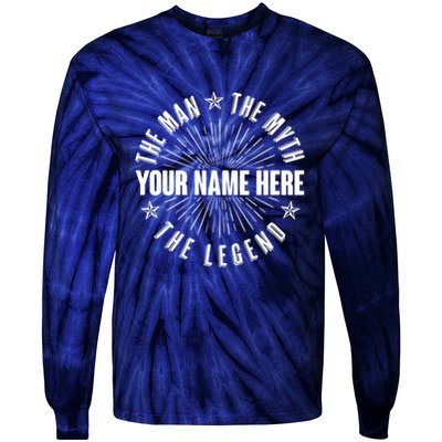 Custom Name The Man The Myth The Legend Tie-Dye Long Sleeve Shirt
