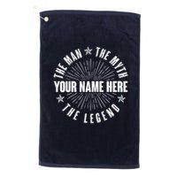 Custom Name The Man The Myth The Legend Golf Towel