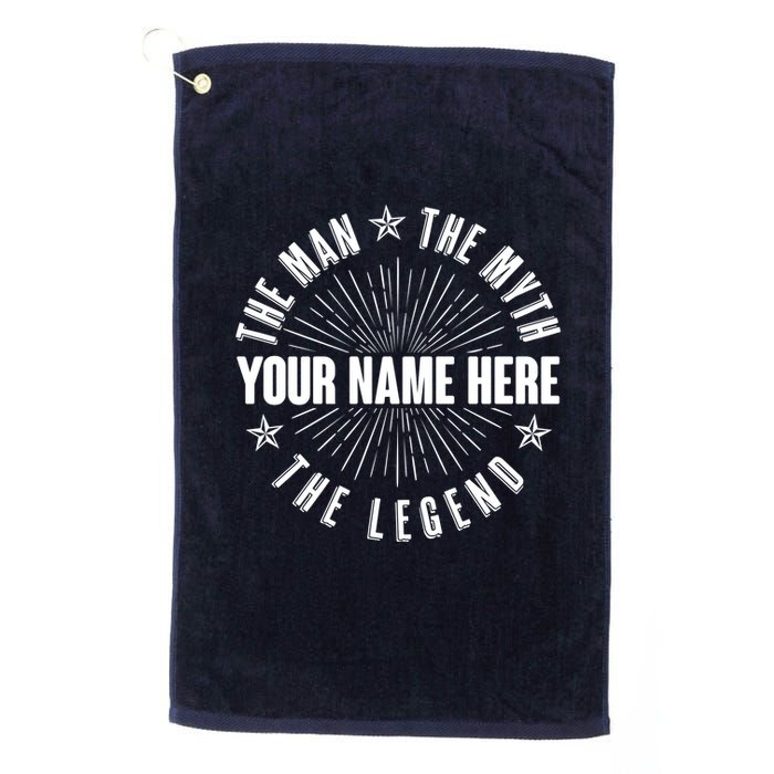 Custom Name The Man The Myth The Legend Golf Towel