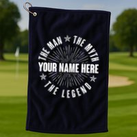 Custom Name The Man The Myth The Legend Golf Towel
