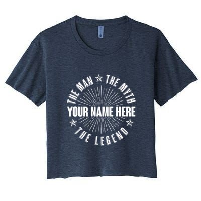 Custom Name The Man The Myth The Legend Crop Top