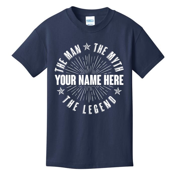 Custom Name The Man The Myth The Legend Kids T-Shirt