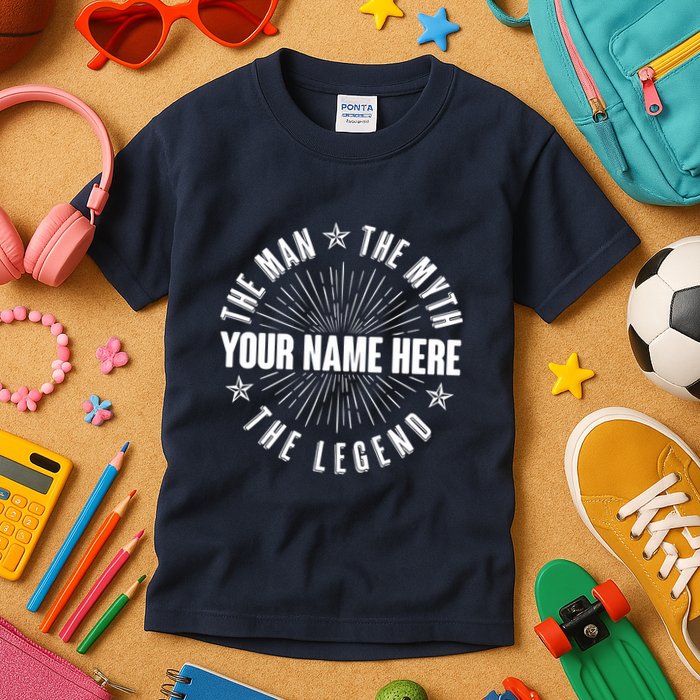 Custom Name The Man The Myth The Legend Kids T-Shirt