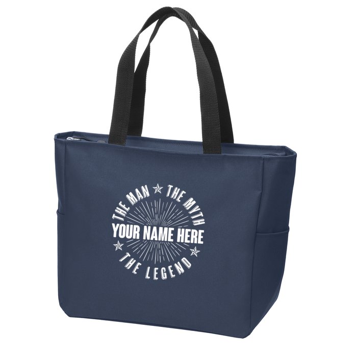 Custom Name The Man The Myth The Legend Zip Tote Bag