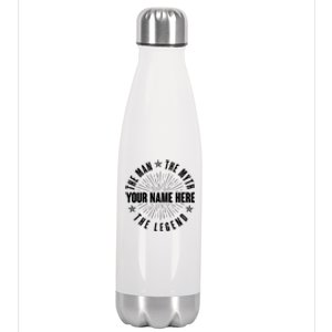 Custom Name The Man The Myth The Legend Stainless Steel Insulated Water Bottle