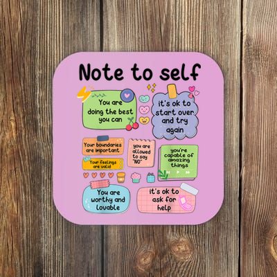 Counselor Note To Self Mental Health School Psychologist Coaster