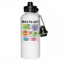 Counselor Note To Self Mental Health School Psychologist Aluminum Water Bottle