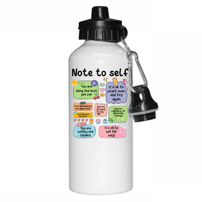 Counselor Note To Self Mental Health School Psychologist Aluminum Water Bottle