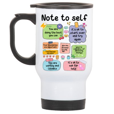 Counselor Note To Self Mental Health School Psychologist Stainless Steel Travel Mug