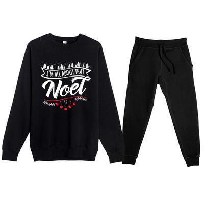 Christmas Noel Ugly IM All About That! Gift Premium Crewneck Sweatsuit Set