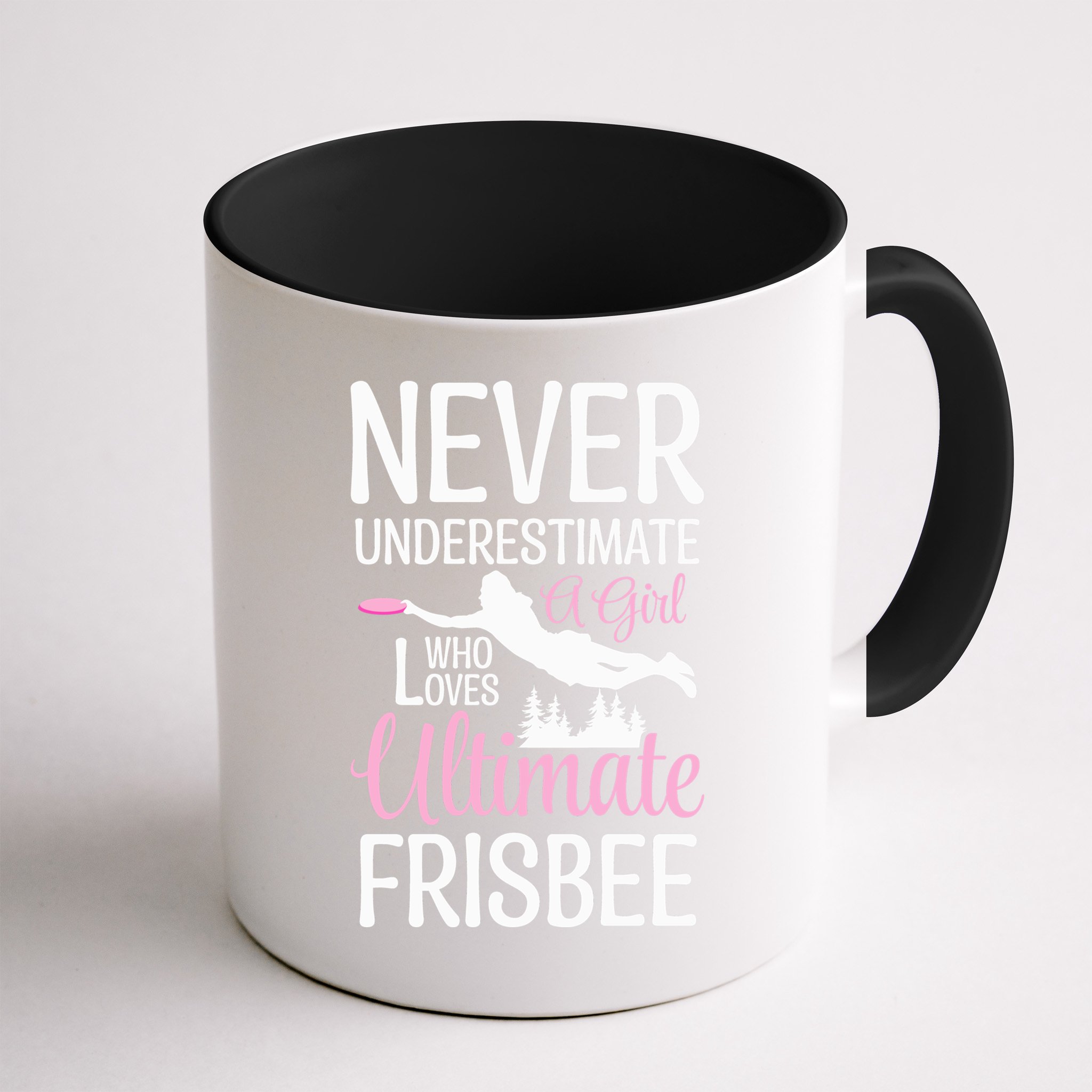 Cute Never Underestimate A Who Loves Ultimate Frisbee Gift Mug