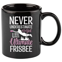 Cute Never Underestimate A Who Loves Ultimate Frisbee Gift 11oz C Handle Ceramic Mug