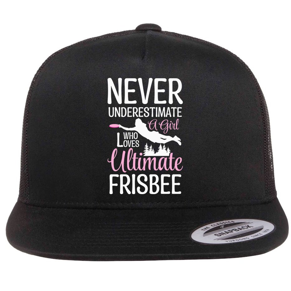 Cute Never Underestimate A Who Loves Ultimate Frisbee Gift Flat Bill Trucker Hat