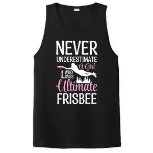 Cute Never Underestimate A Who Loves Ultimate Frisbee Gift PosiCharge Competitor Tank